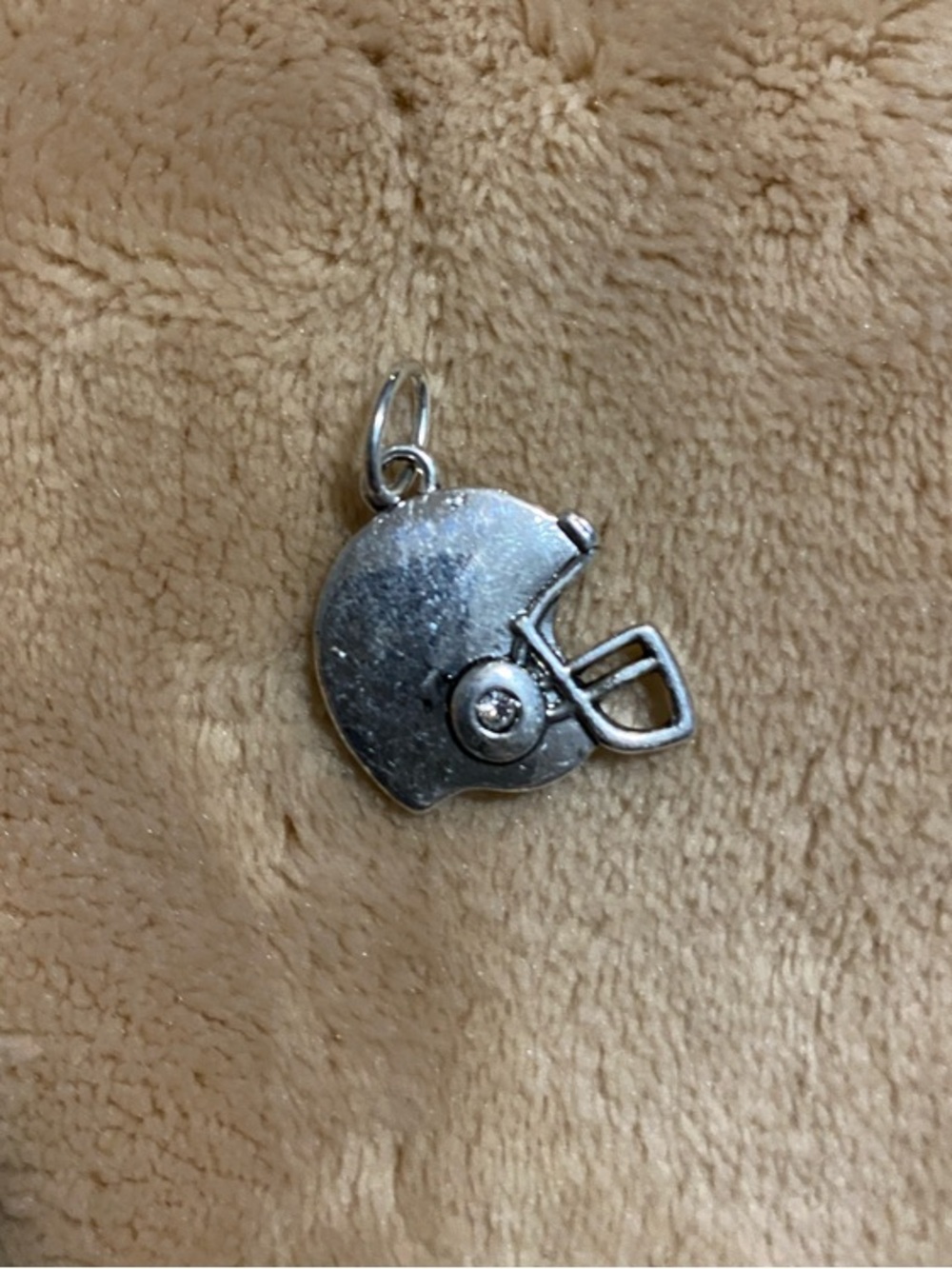 Premier Designs Pewter Silver Football Helmet Charm Pendant
